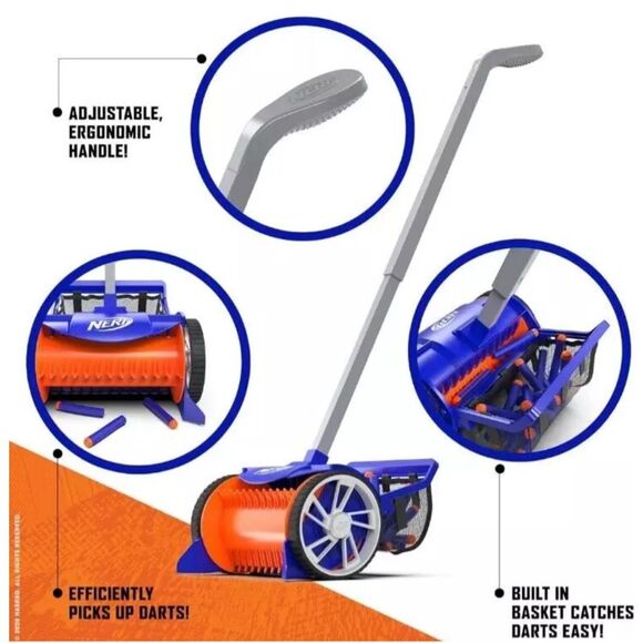 NWT Nurf Elite Kids Dart Rover Toy Clean Pick Up Darts Blue Orange OS - Picture 7 of 7